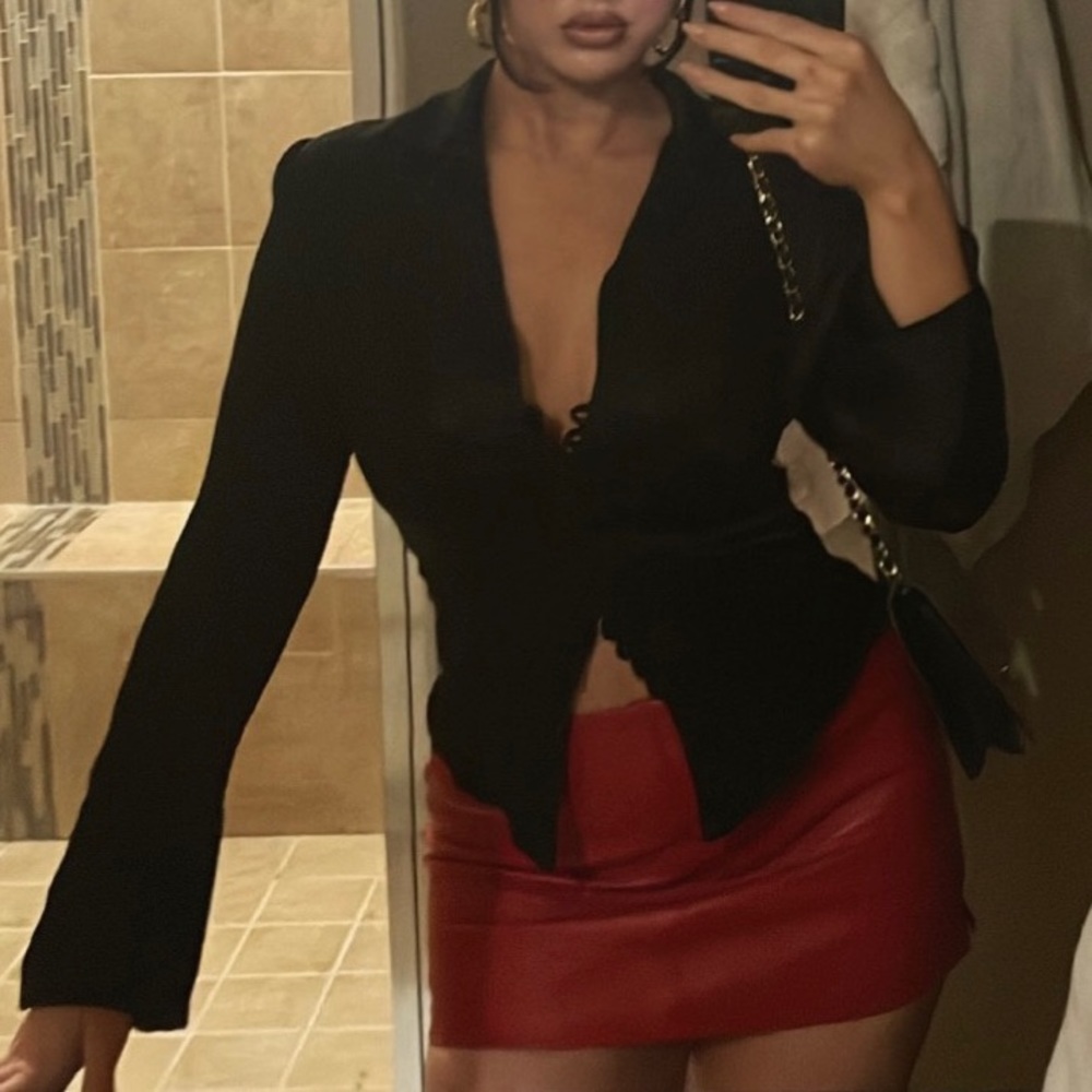 Vintage red mini skirt